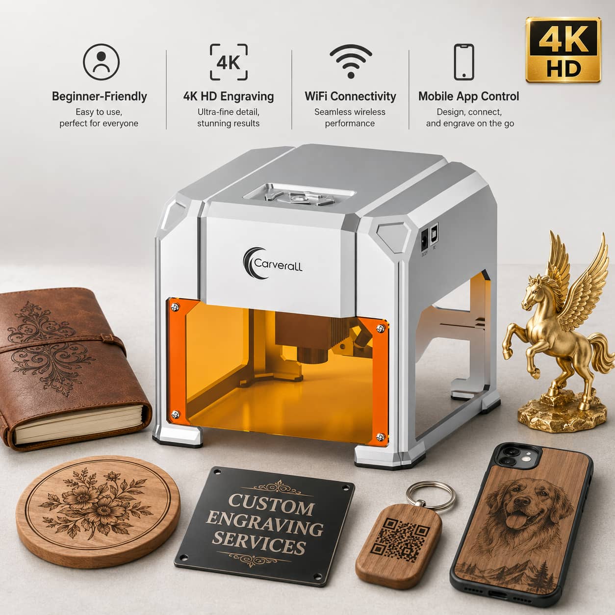Industrial Grade Laser - Carverall Laser Engraver Machine, K4 3W,