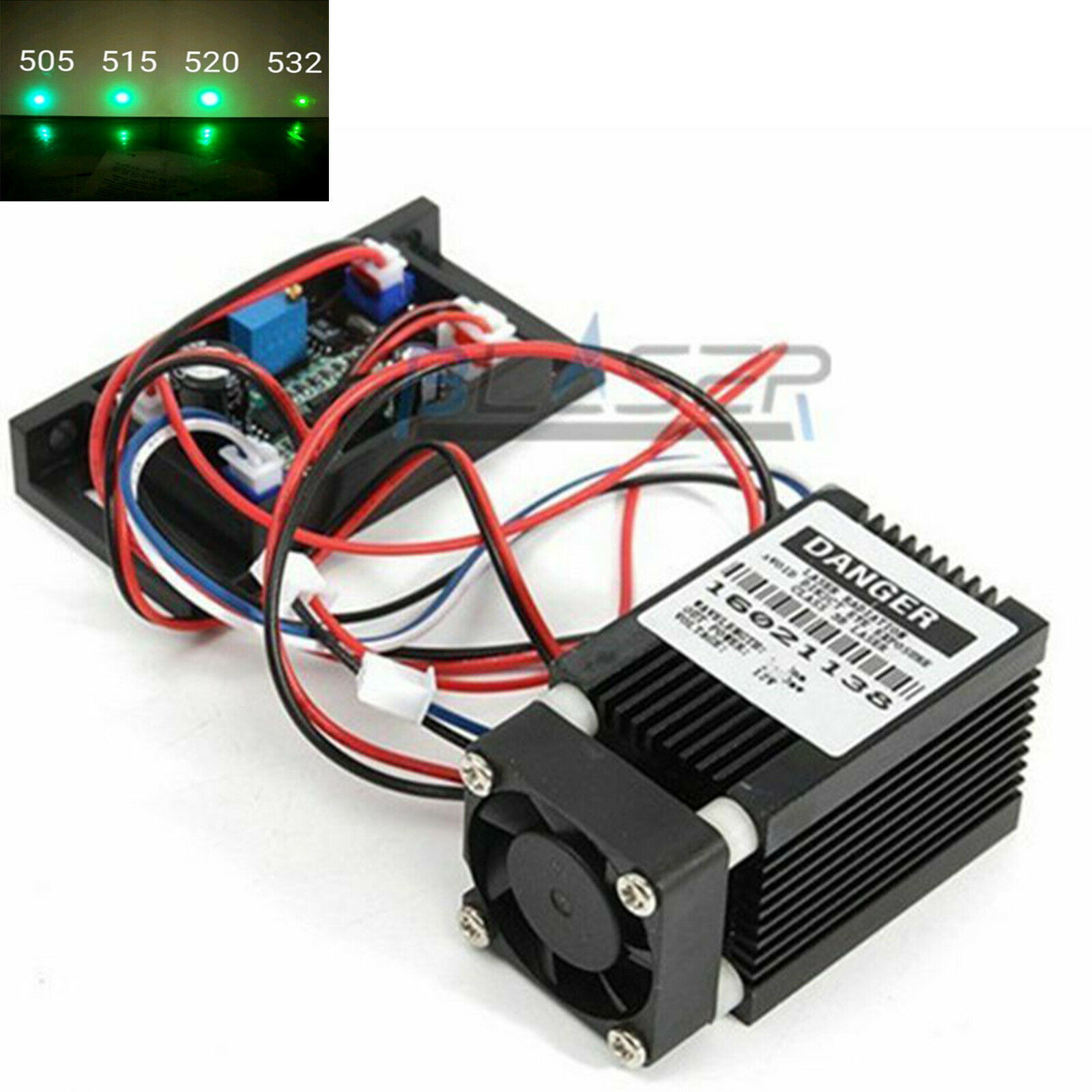 Diode Laser Module - Focusable 520nm 100mW Grass Green Laser