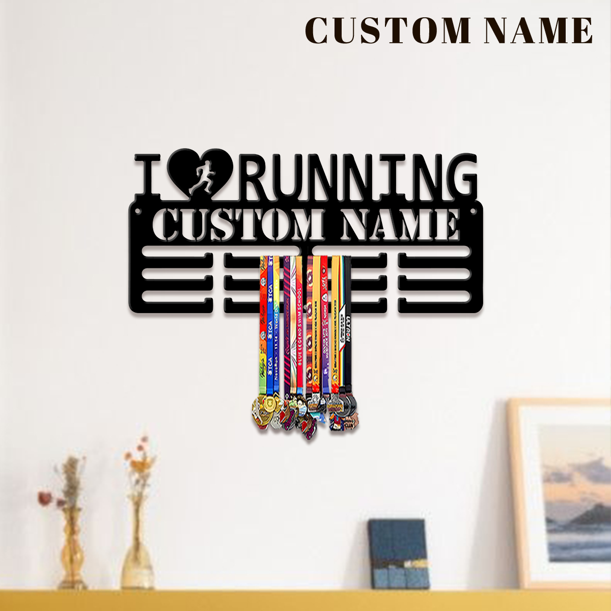 Industrial Laser Power - Custom I Love Running Metal Medal