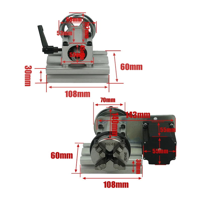 DIY 4th 5th Rotary Axis For Mi - đánh giá và giá Cnc Router Machine
