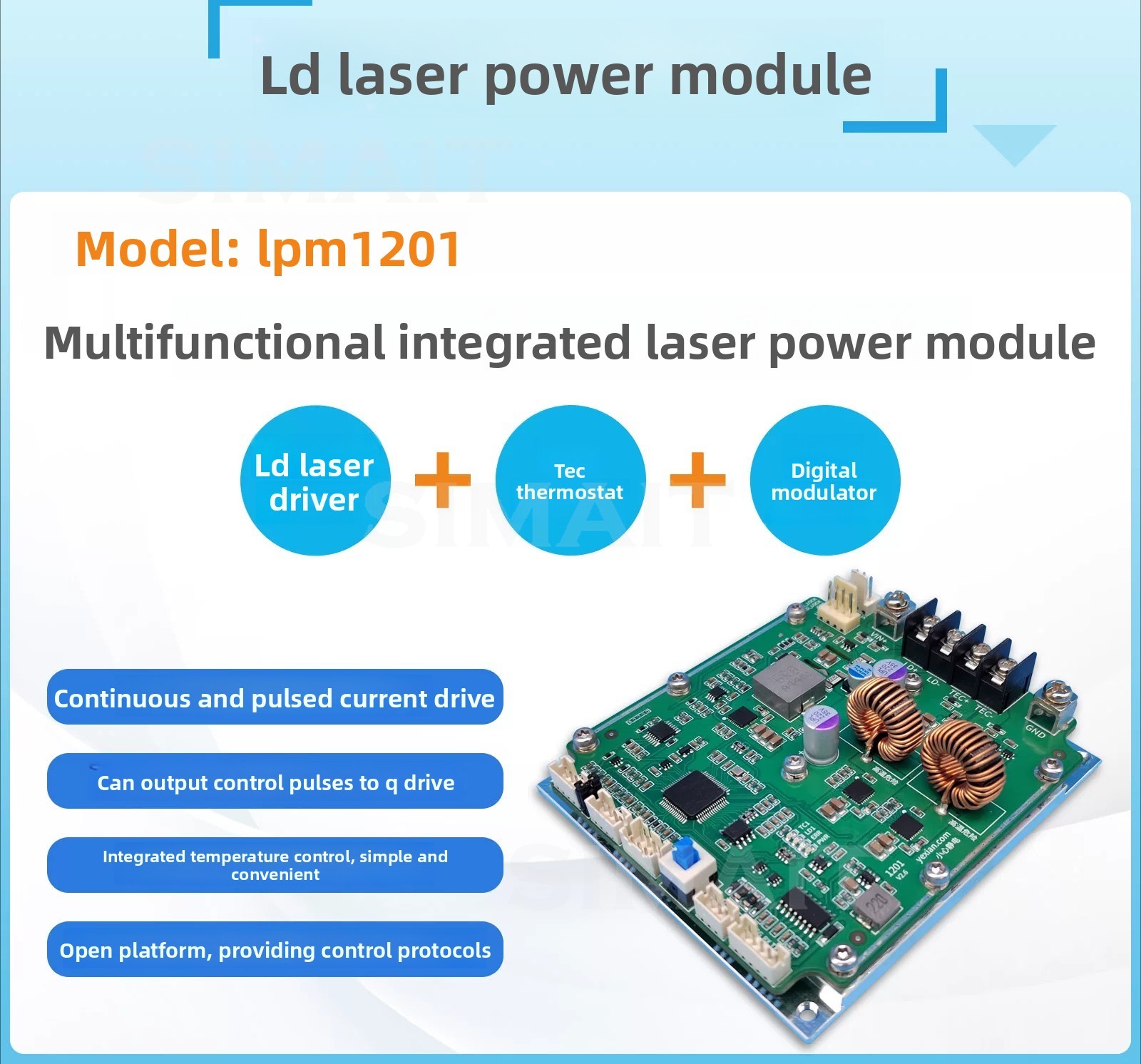 LPM1201 12A 20V LD Laser Drive - đánh giá và giá Diode Laser Module