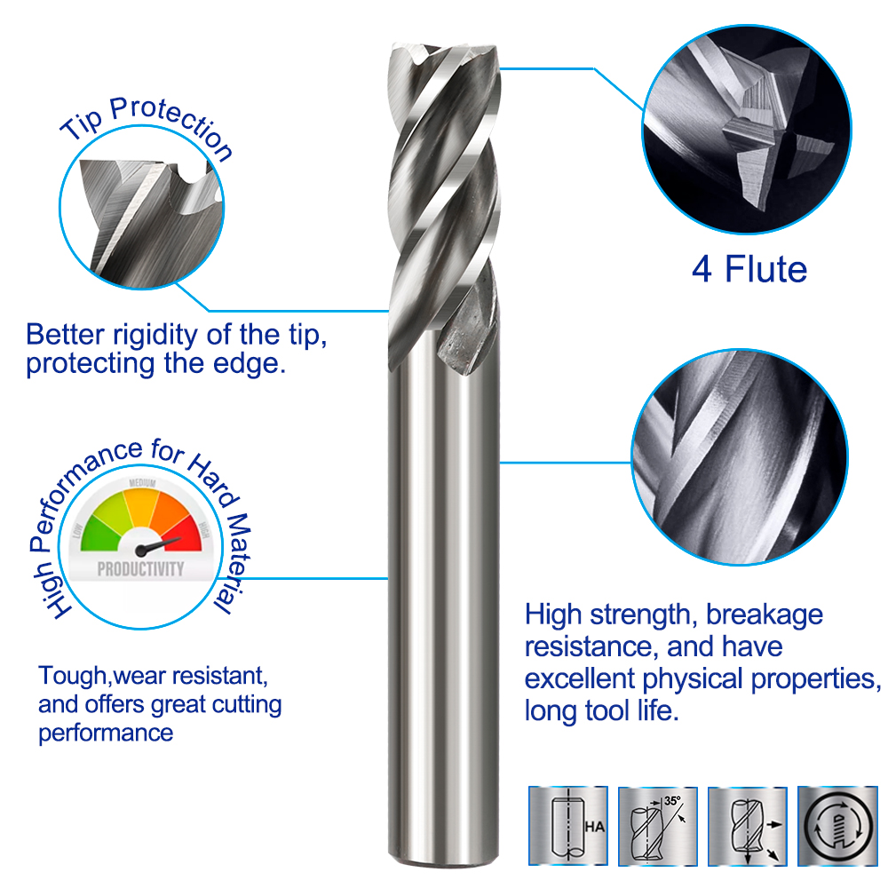 Xcan HSS phay cắt 4 Flute End  - đánh giá và giá Cnc Router Machine